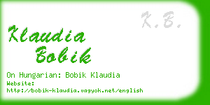 klaudia bobik business card